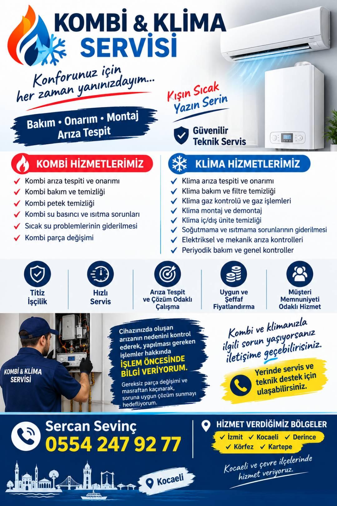 ❄️ KOMBİ & KLİMA SERVİSİ – PROFESYONEL TEKNİK HİZMET 🔧